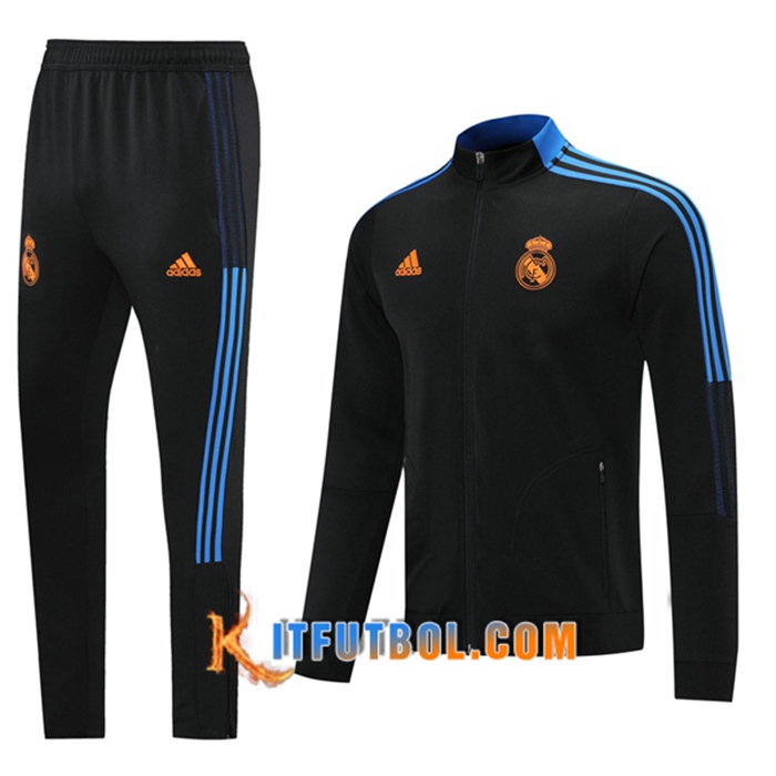 Chandal Equipos De Futbol - Chaqueta Real Madrid Niños Negro 2021/2022