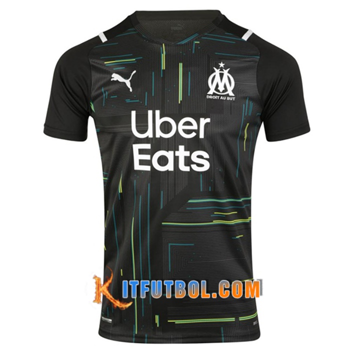 Camiseta Futbol Marsella OM Portero Negro 2021/2022