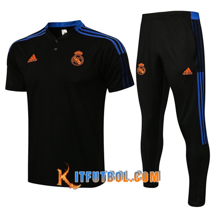 Camiseta Polo Real Madrid + Pantalones Negro 2021/2022