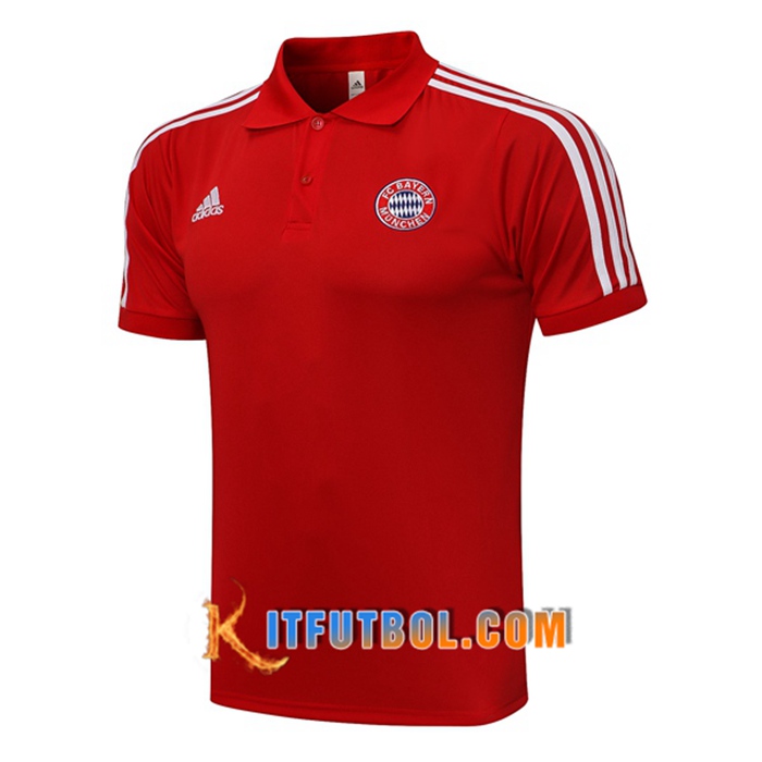 Camiseta Polo Bayern Munich Blanca/Rojo 2021/2022