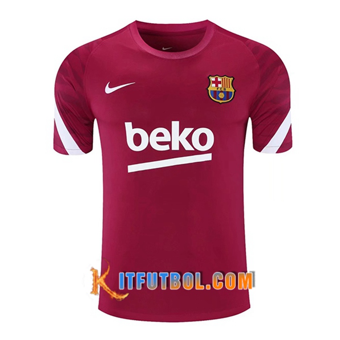 Camiseta Entrenamiento FC Barcelona Rojo/Blanca 2021/2022