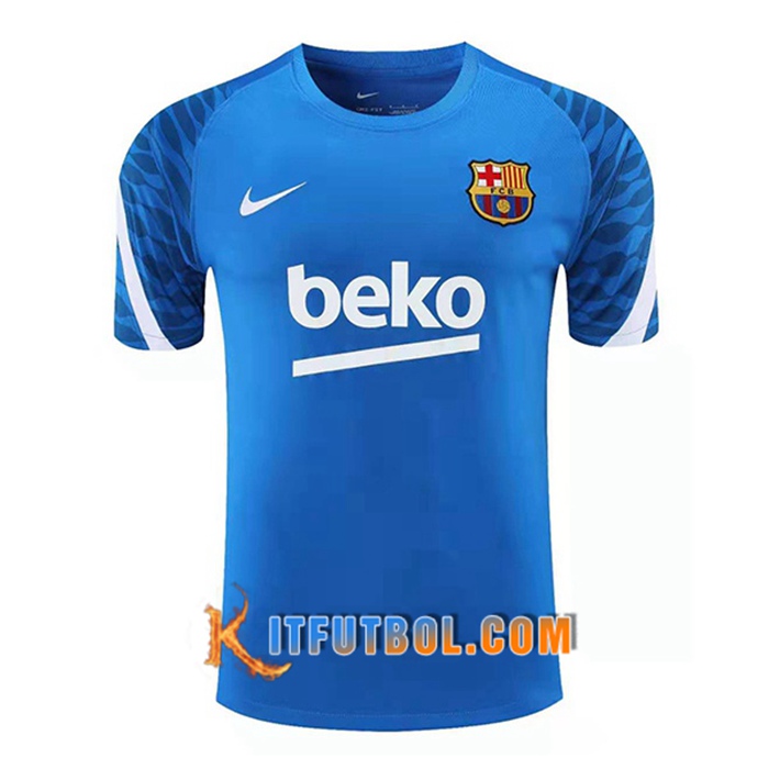 Camiseta Entrenamiento FC Barcelona Azul/Blanca 2021/2022