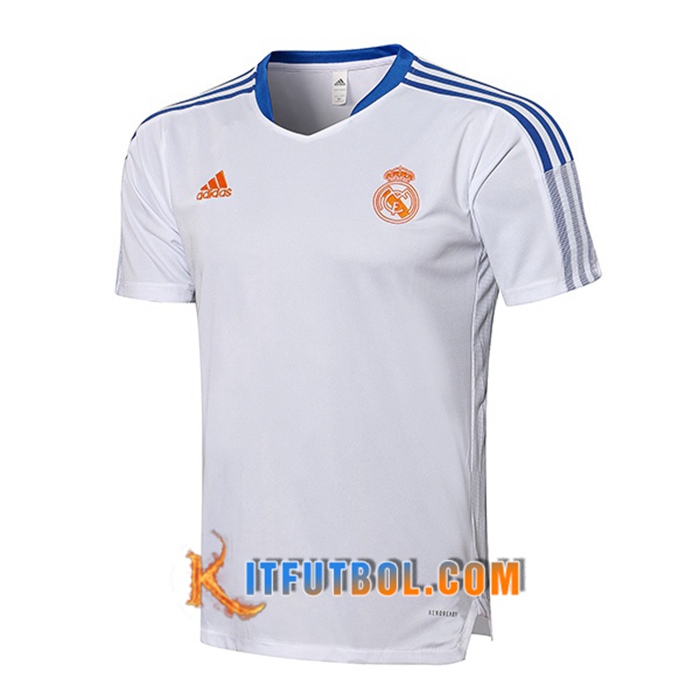 Camiseta Entrenamiento Real Madrid Blanca/Azul 2021/2022