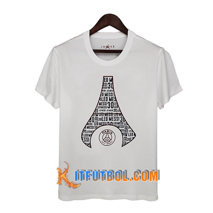Camiseta Entrenamiento Jordan PSG Blanca/Negro 2021/2022