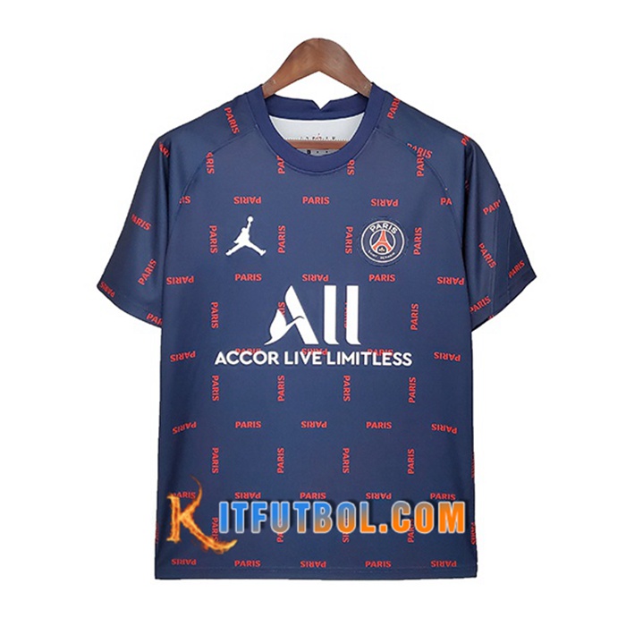 Camiseta Entrenamiento Jordan PSG Azul Marino/Rojo 2021/2022