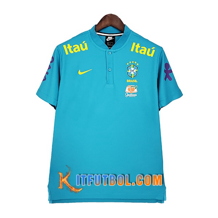 Camiseta Entrenamiento Brasil Negro/Azul 2021/2022