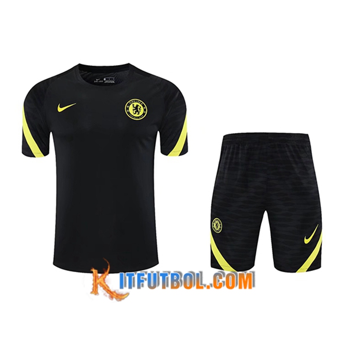 Camiseta Entrenamiento FC Chelsea + Cortos Negro 2021/2022