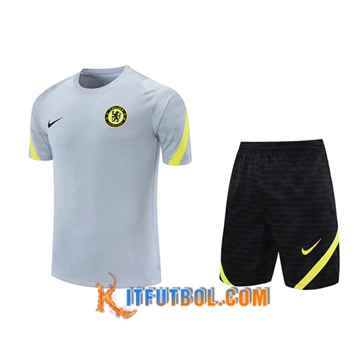 Camiseta Entrenamiento FC Chelsea + Cortos Gris 2021/2022