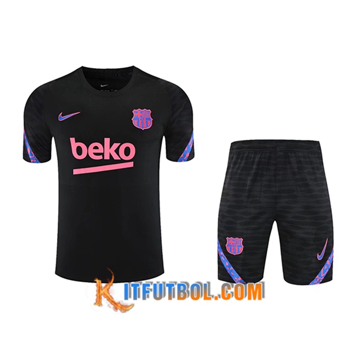 Camiseta Entrenamiento FC Barcelona + Cortos Negro 2021/2022