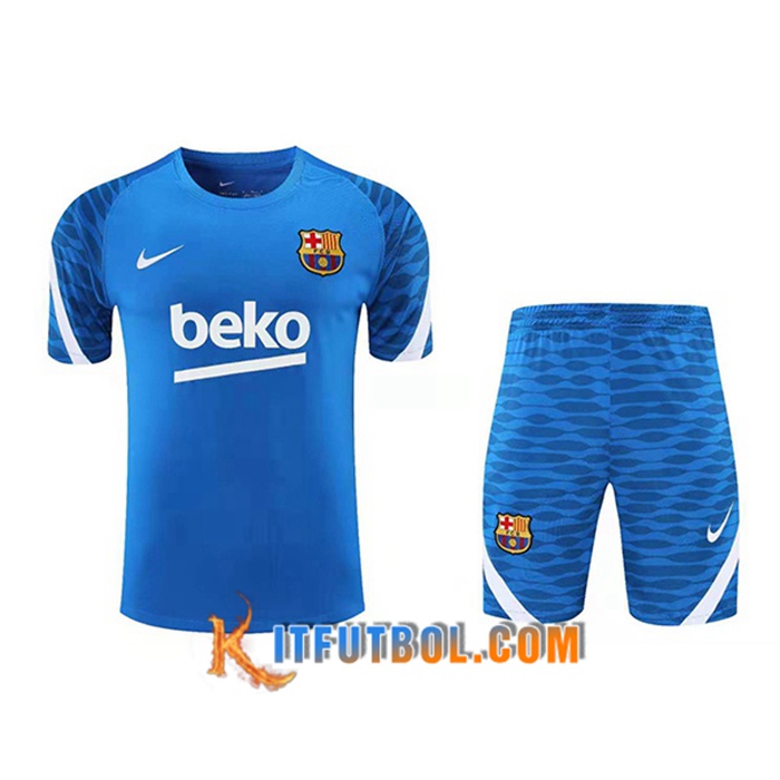 Camiseta Entrenamiento FC Barcelona + Cortos Azul 2021/2022