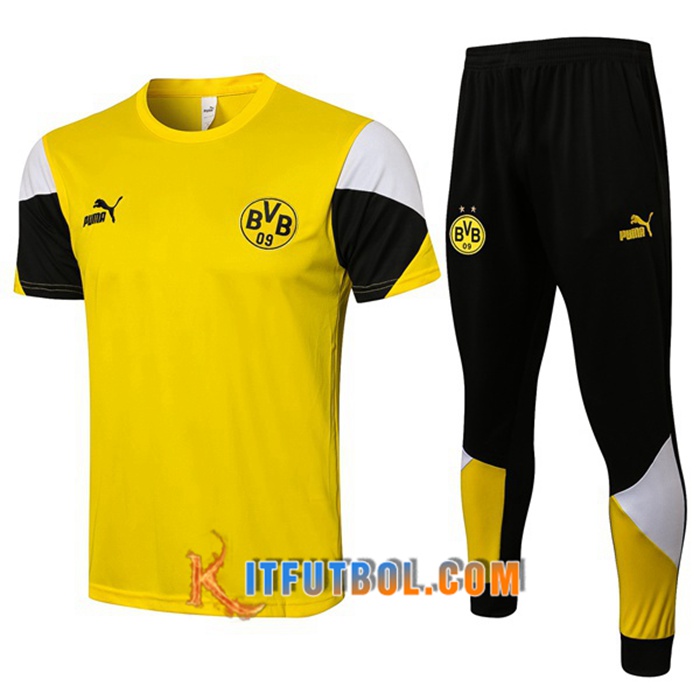 Camiseta Entrenamiento Dortmund BVB + Pantalones Amarillo、Negro 2021/2022