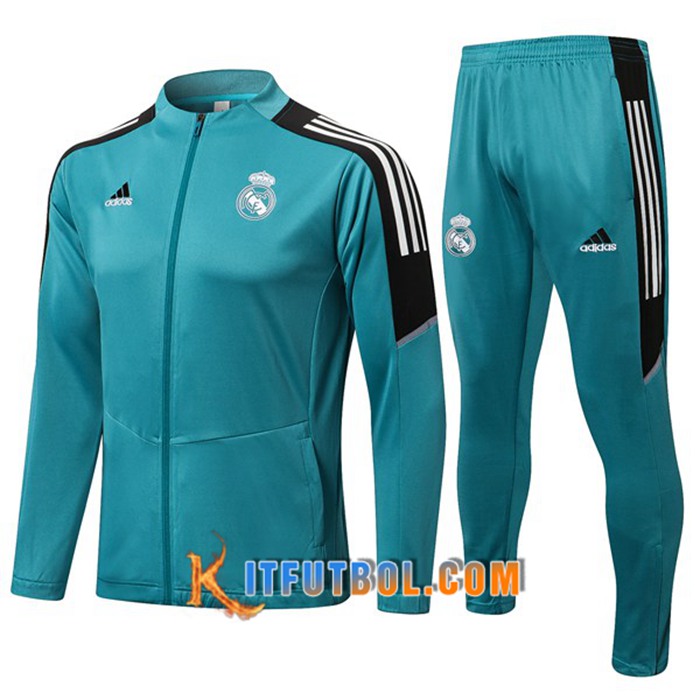 Chandal Equipos De Futbol - Chaqueta Real Madrid Verde/Negro 2021/2022