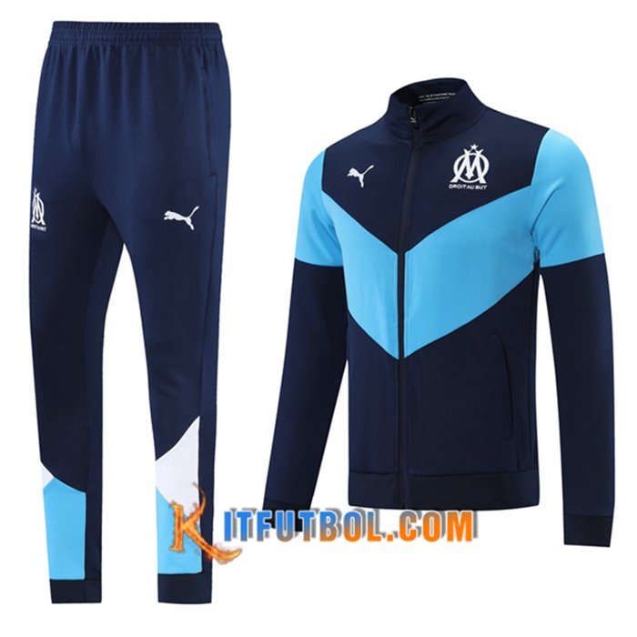 Chandal Equipos De Futbol - Chaqueta Marsella OM Azul/Negro 2021/2022