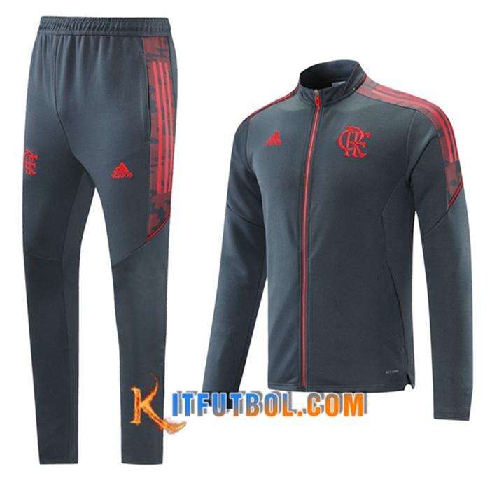 Chandal Equipos De Futbol - Chaqueta Flamengo Gris 2021/2022