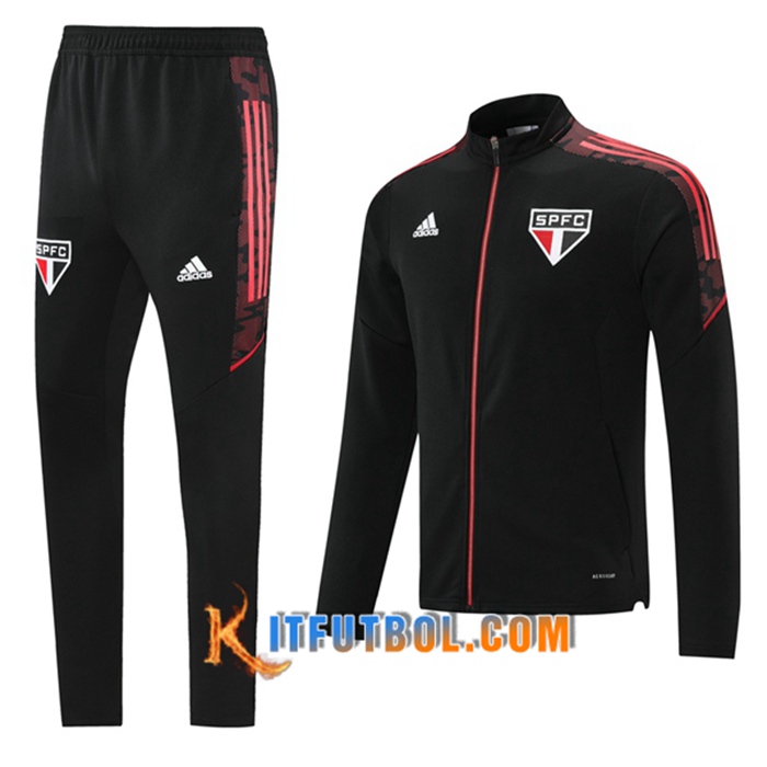 Chandal Equipos De Futbol - Chaqueta Sao Paulo FC Rojo/Negro 2021/2022