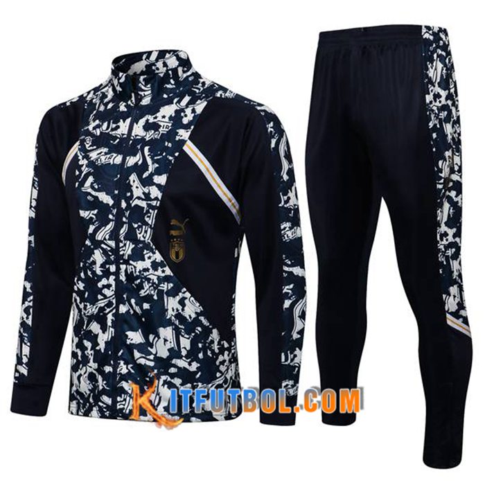 Chandal Equipos De Futbol - Chaqueta Italia Negro/Gris 2021/2022