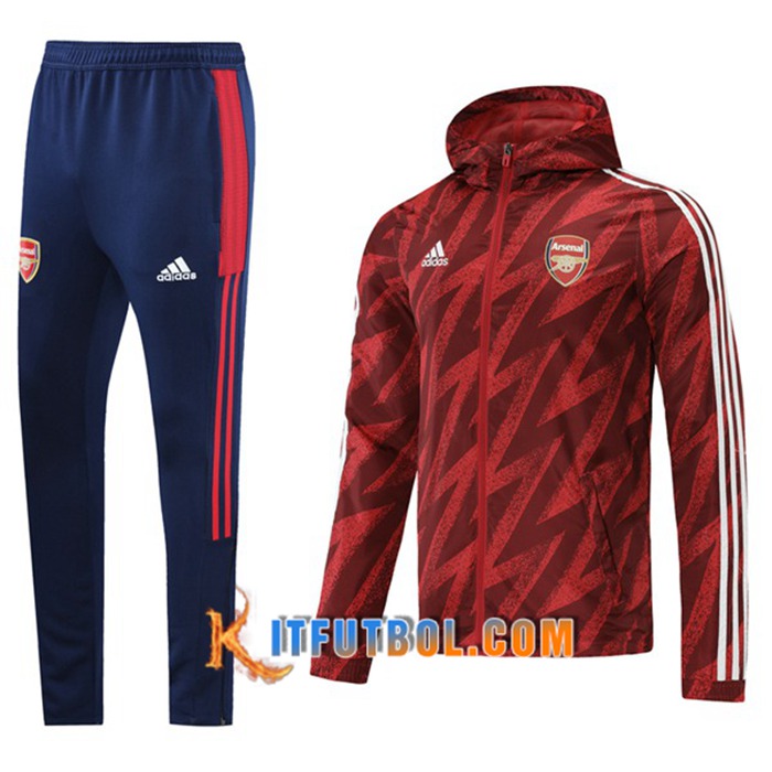 Chaqueta Con Capucha Chandal FC Arsenal Rojo 2021/2022