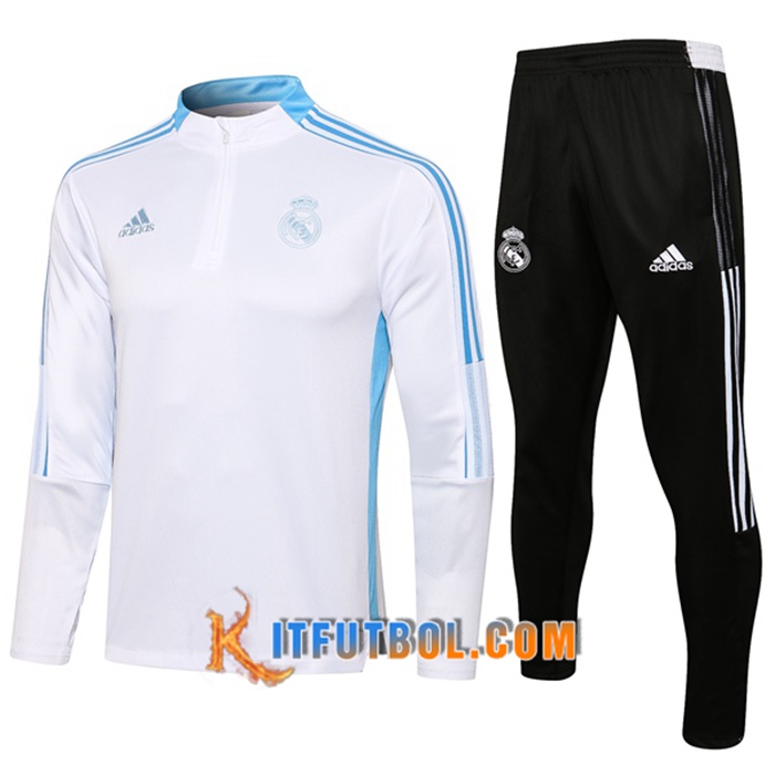 Chandal Equipos De Futbol Real Madrid Ninos Blanca/Azul 2021/2022