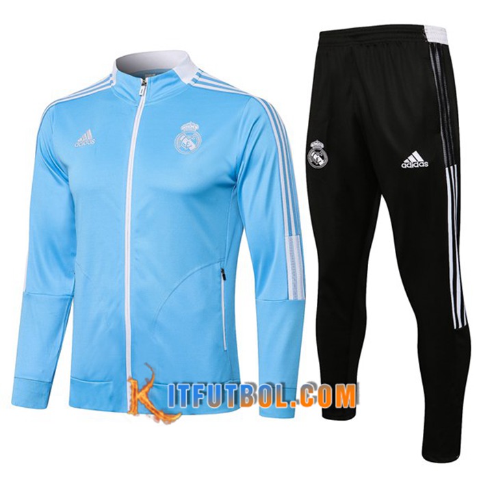 Chandal Equipos De Futbol - Chaqueta Real Madrid Ninos Azul 2021/2022