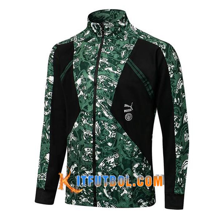 Chaquetas Futbol Manchester City Verde/Negro 2021/2022
