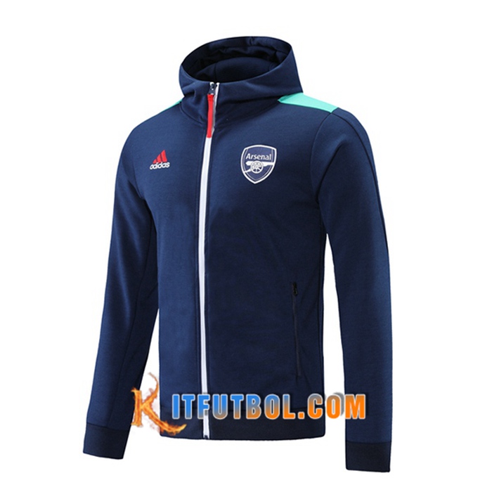 Chaqueta Con Capucha FC Arsenal Azul Marino 2021/2022