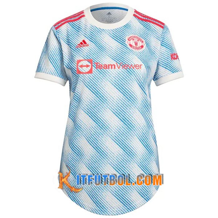 Camiseta Futbol Manchester United Mujer Alternativo 2021/2022