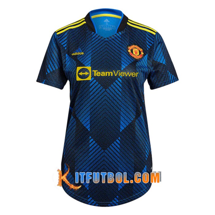 Camiseta Futbol Manchester United Mujer Tercero 2021/2022