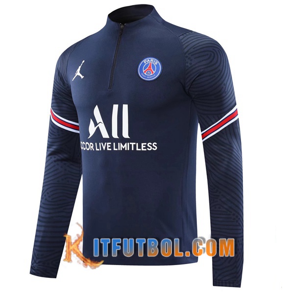 Nueva Entrenamiento Sudadera Jordan PSG Azul Marin 20/21