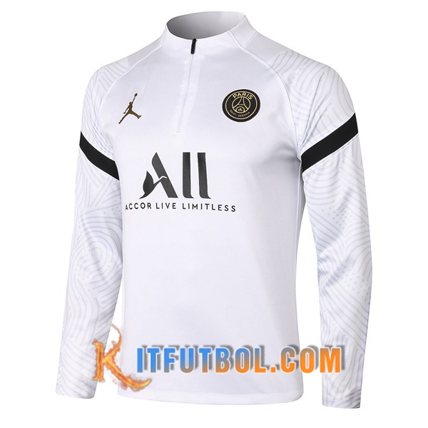 Nueva Entrenamiento Sudadera Jordan PSG Blanco 20/21
