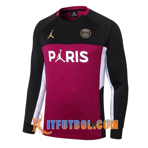 Nueva Entrenamiento Sudadera Jordan PSG Negro/Roja 20/21