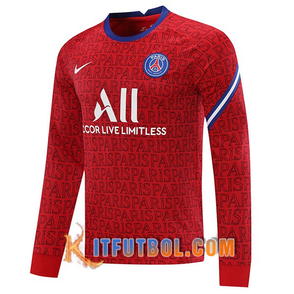 Nueva Entrenamiento Sudadera PSG Roja 20/21