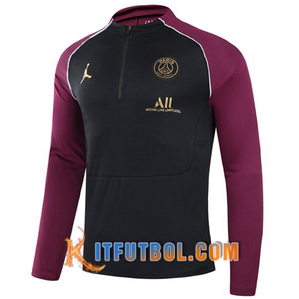 Nueva Entrenamiento Sudadera Jordan PSG Negro/Violet 20/21