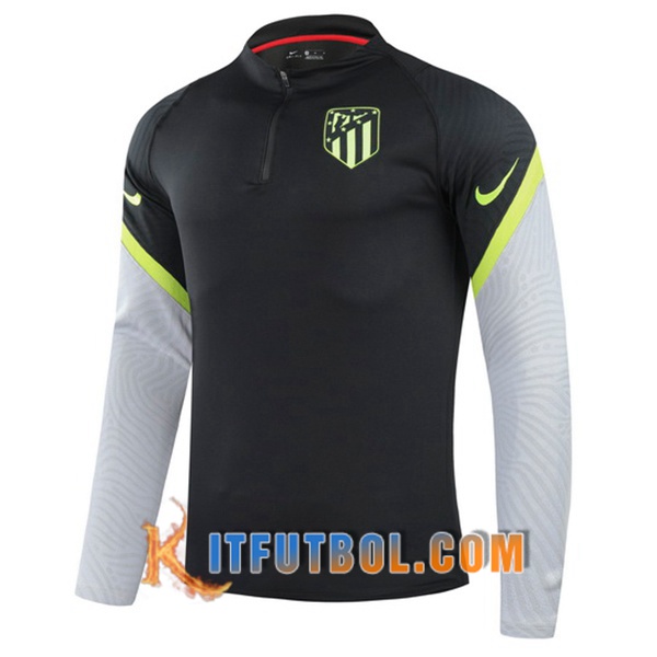Nueva Entrenamiento Sudadera Atletico Madrid Negro/Gris 20/21