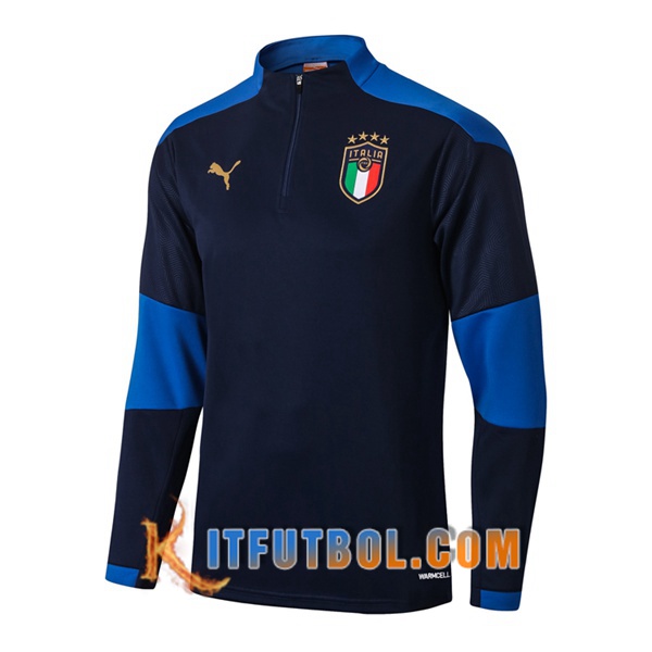 Nueva Entrenamiento Sudadera Italia Azul Marin 20/21