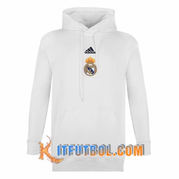 Nueva Sudadera Con Capucha Real Madrid Blanco 20/21