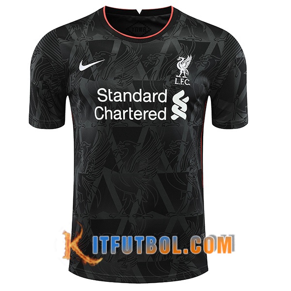 Camisetas de entrenamiento FC Liverpool Negro/Blanco 20/21