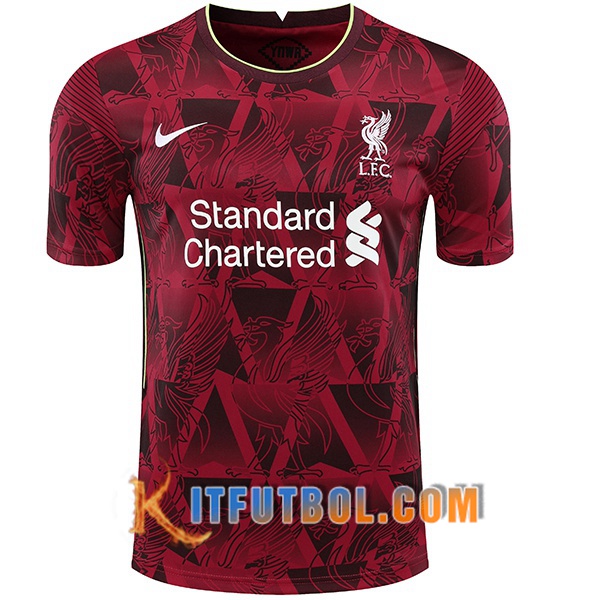 Camisetas de entrenamiento FC Liverpool Roja/Blanco 20/21