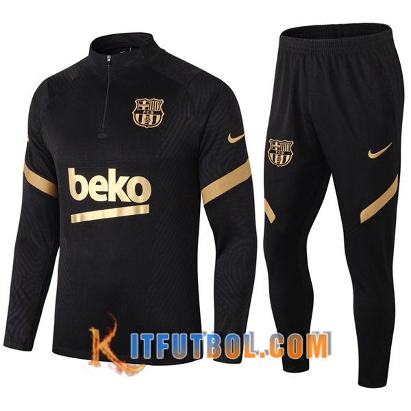 Nueva Chandal Futbol + Pantalones FC Barcelona Negro/Amarillo 20/21