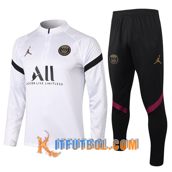 Nueva Chandal Futbol + Pantalones Jordan PSG Blanco 20/21