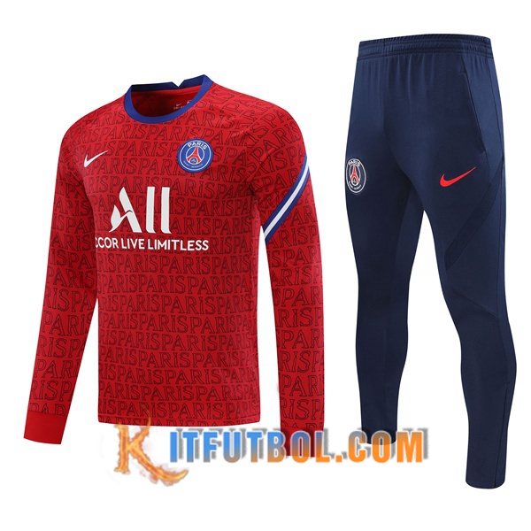 Nueva Chandal Futbol + Pantalones PSG Roja 20/21