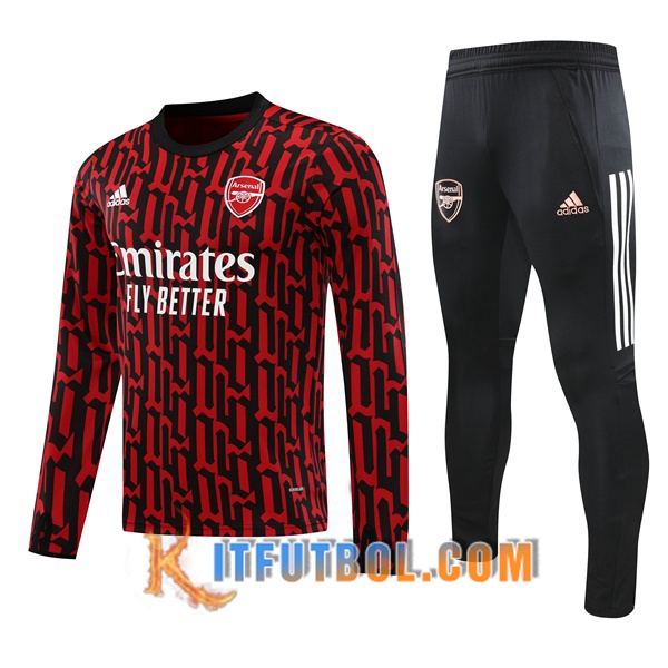 Nueva Chandal Futbol + Pantalones Arsenal Roja/Negro 20/21