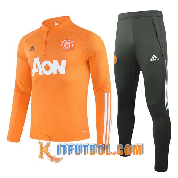 Nueva Chandal Futbol + Pantalones Manchester United Naranja 20/21