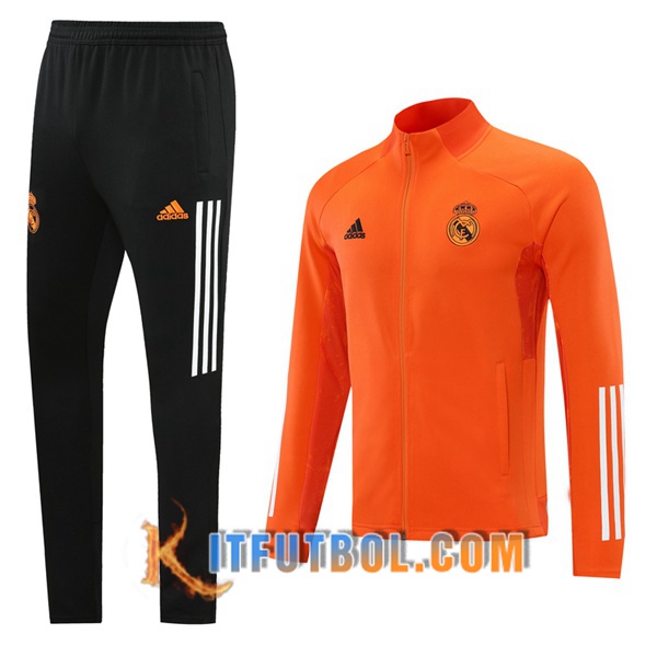 Nueva Chandal Futbol - Chaqueta + Pantalones Real Madrid Naranja 20/21
