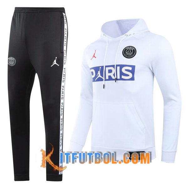 Nueva Chandal Futbol - Chaqueta con capucha + Pantalones Jordan PSG Blanco 20/21