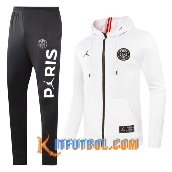 Nueva Chandal Futbol - Chaqueta con capucha + Pantalones Jordan PSG Blanco 20/21