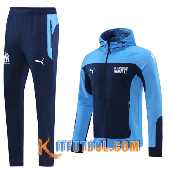 Nueva Chandal Futbol - Chaqueta con capucha + Pantalones Marsella Azul Marin 20/21