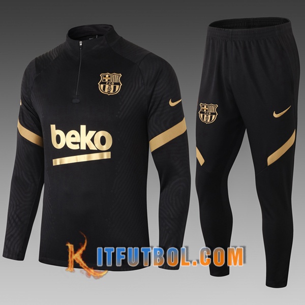 Nueva Chandal Futbol + Pantalones FC Barcelona Ninos Negro 20/21