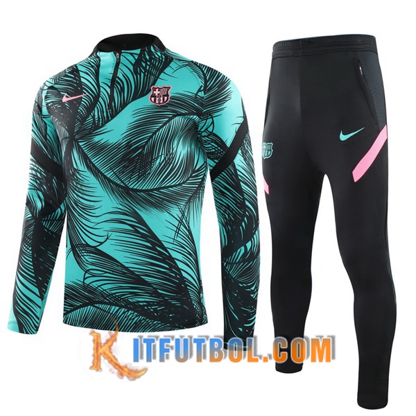 Nueva Chandal Futbol + Pantalones FC Barcelona Ninos Verde 20/21