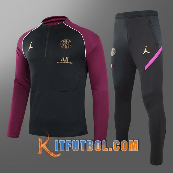 Nueva Chandal Futbol + Pantalones Jordan PSG Ninos Negro/Violet 20/21