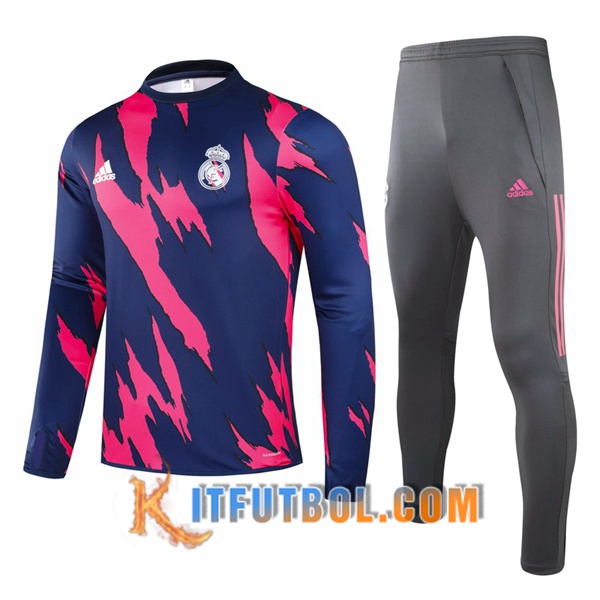 Nueva Chandal Futbol + Pantalones Real Madrid Ninos Negro/Rosa 20/21